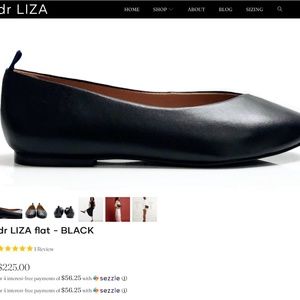 New Dr. Liza Black Flats - Size 9 (with box)